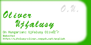 oliver ujfalusy business card